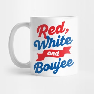 Red White and Boujee Funny 4th of July Pun Mug